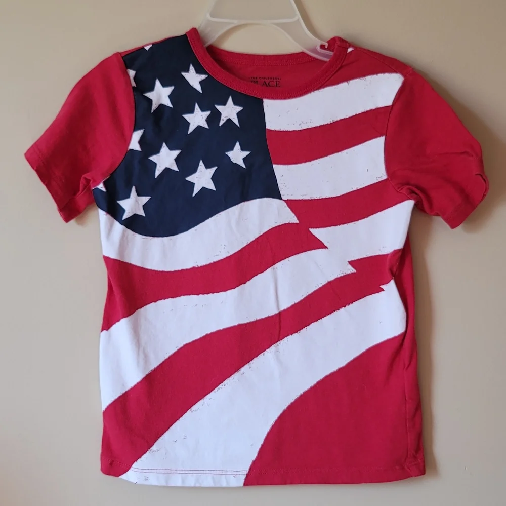 The Children's Place Red and White Short Sleeve Tee